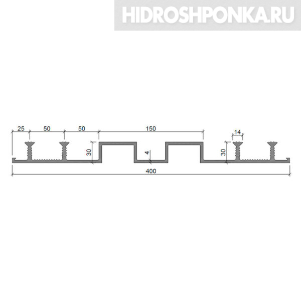 Гидрошпонка-Аквастоп-ДО-400150-430-ПВХ