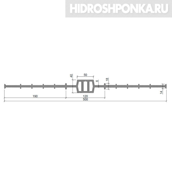 Гидрошпонка-Аквастоп-ДВ-40050-ПВХ