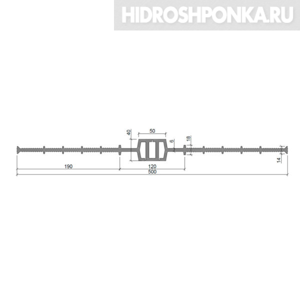 Гидрошпонка-Аквастоп-ДВ-50050-ПВХ