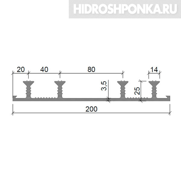 Гидрошпонка-Аквастоп-ХО-200-425-ПВХ