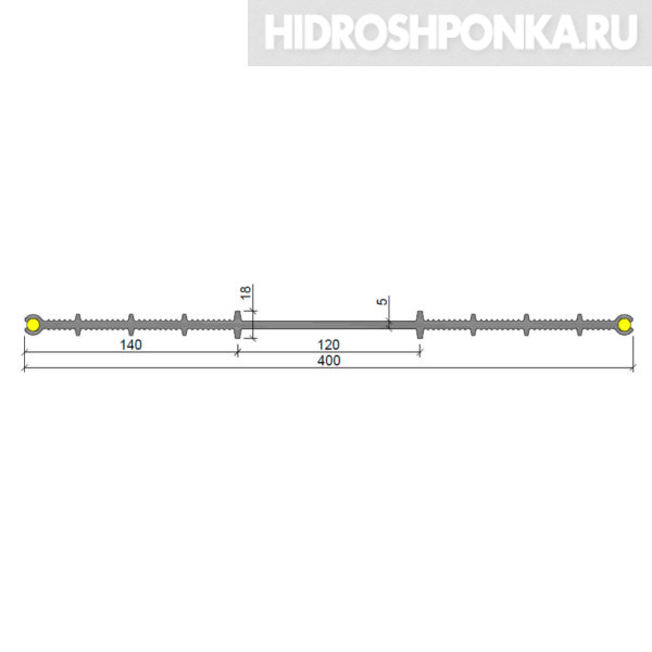 Гидрошпонка-Аквастоп-ХВИ-400-(2х8)-ПВХ