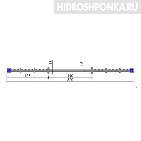 Гидрошпонка-Аквастоп-ХВН-320-(2х8)-ПВХ